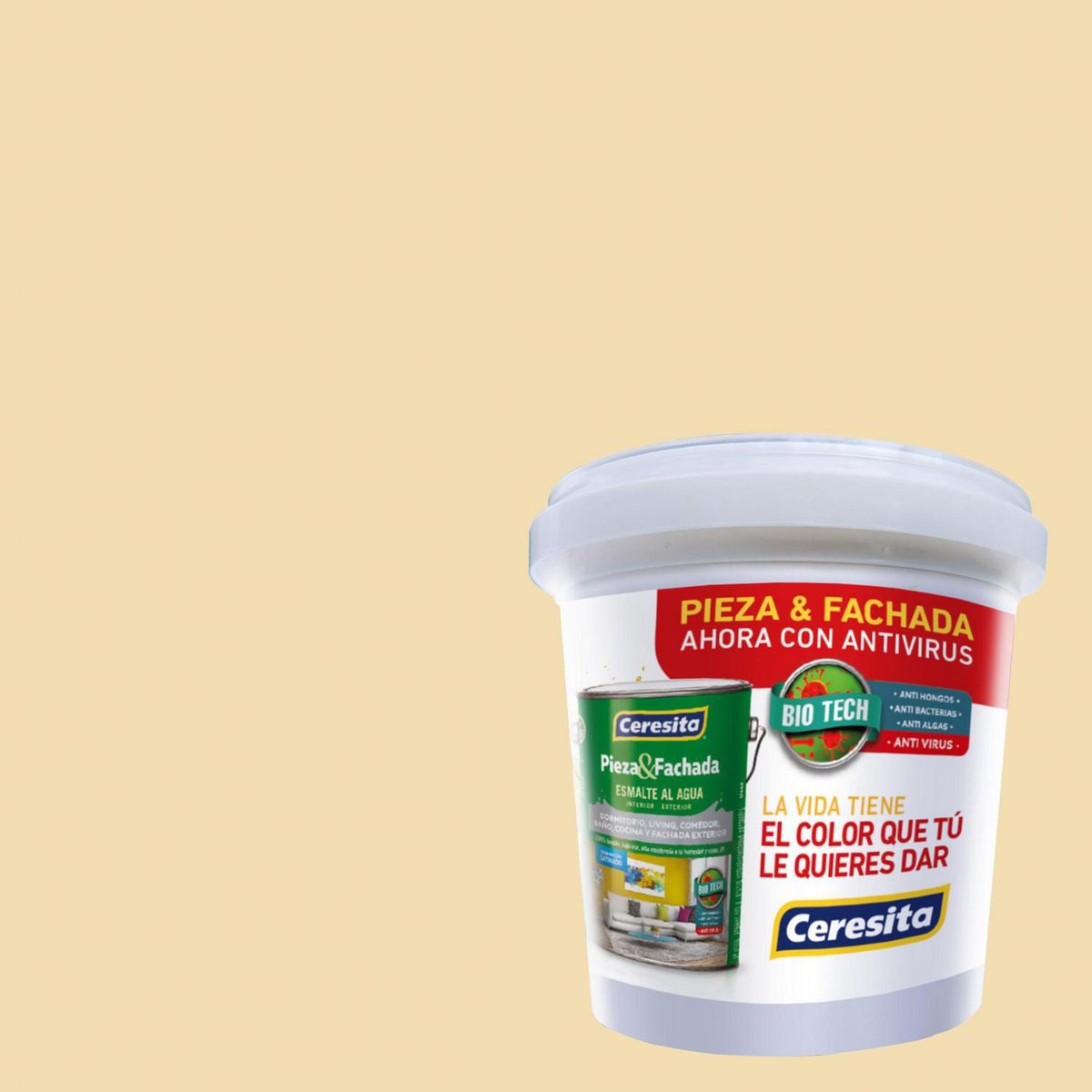 CERESITA - Muestra Color 0.1 l Satinado Amarillo Light Toast