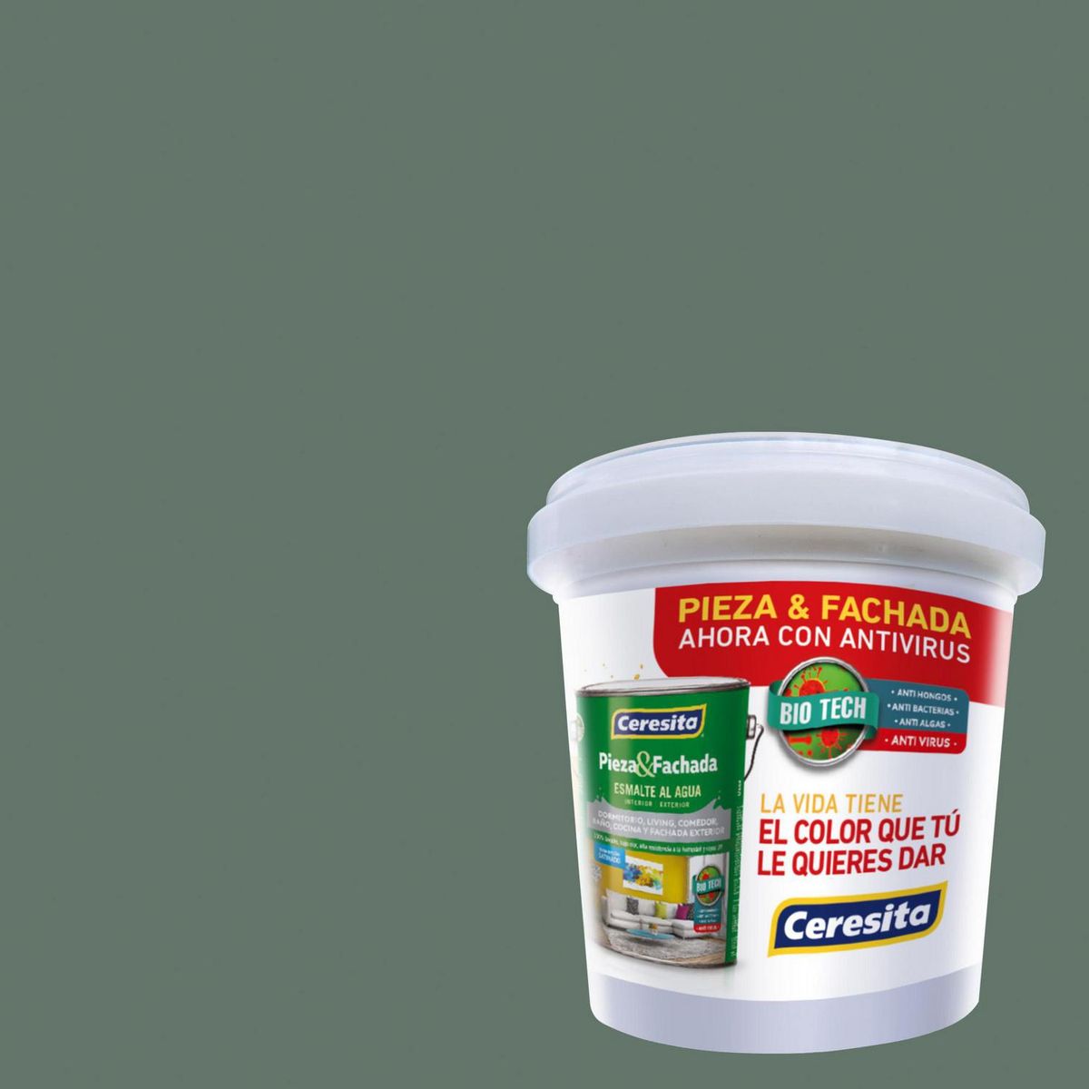 CERESITA - Muestra Color 0.1 l Satinado Verde Caulfield Green