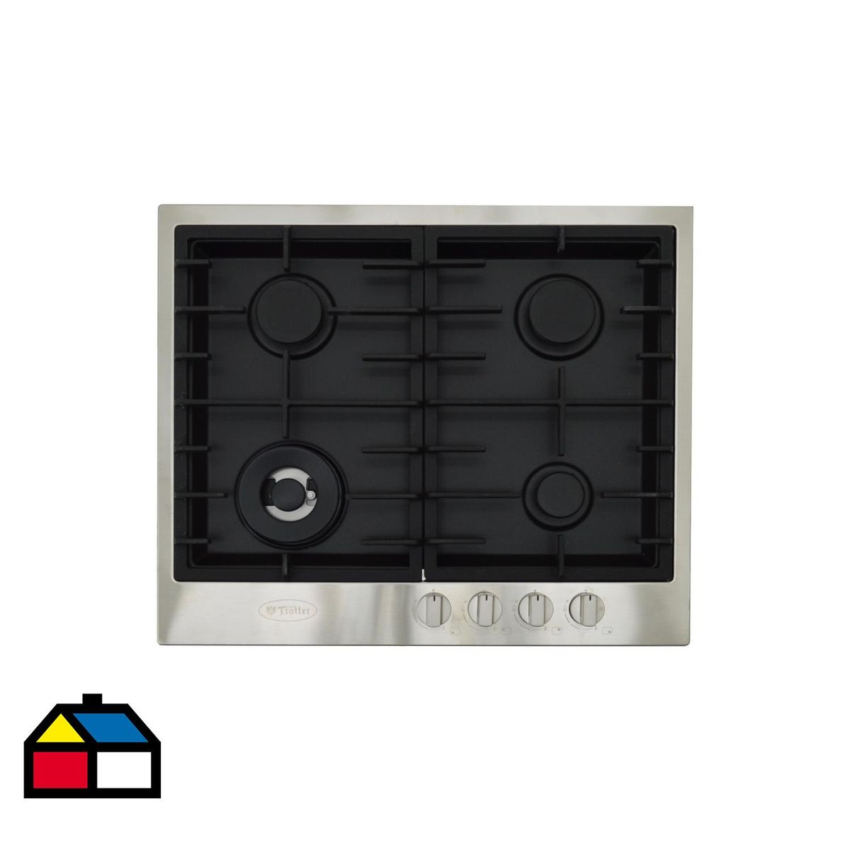 ALBIN TROTTER - Encimera Gas 4 Platos Negro ATMT Twin 60 GN