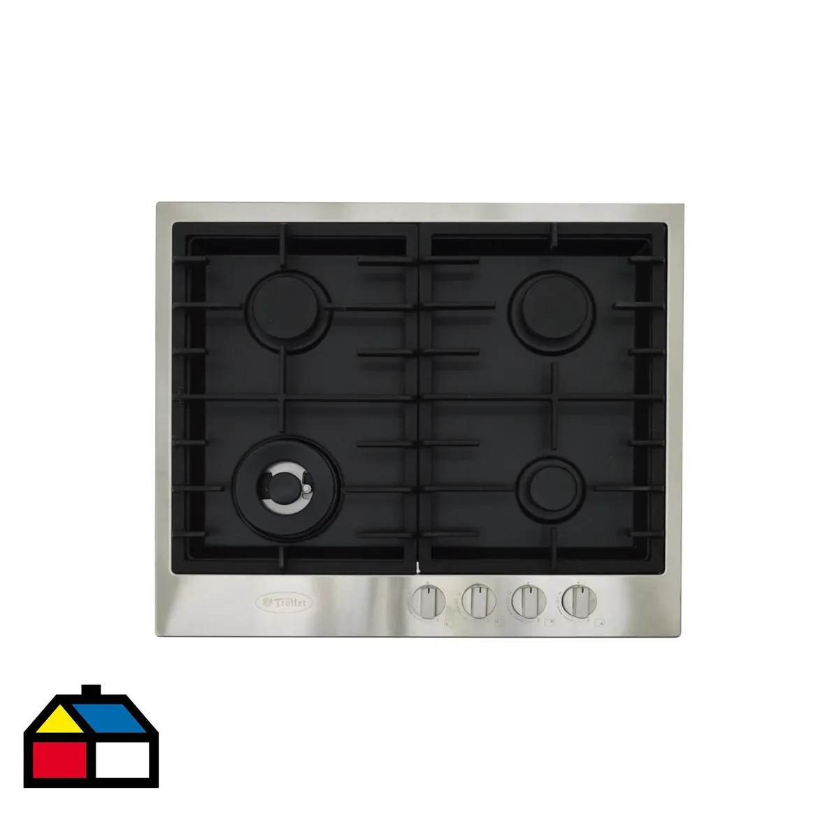 ALBIN TROTTER - Encimera Gas 4 Platos Negro ATMT Twin 60 GN