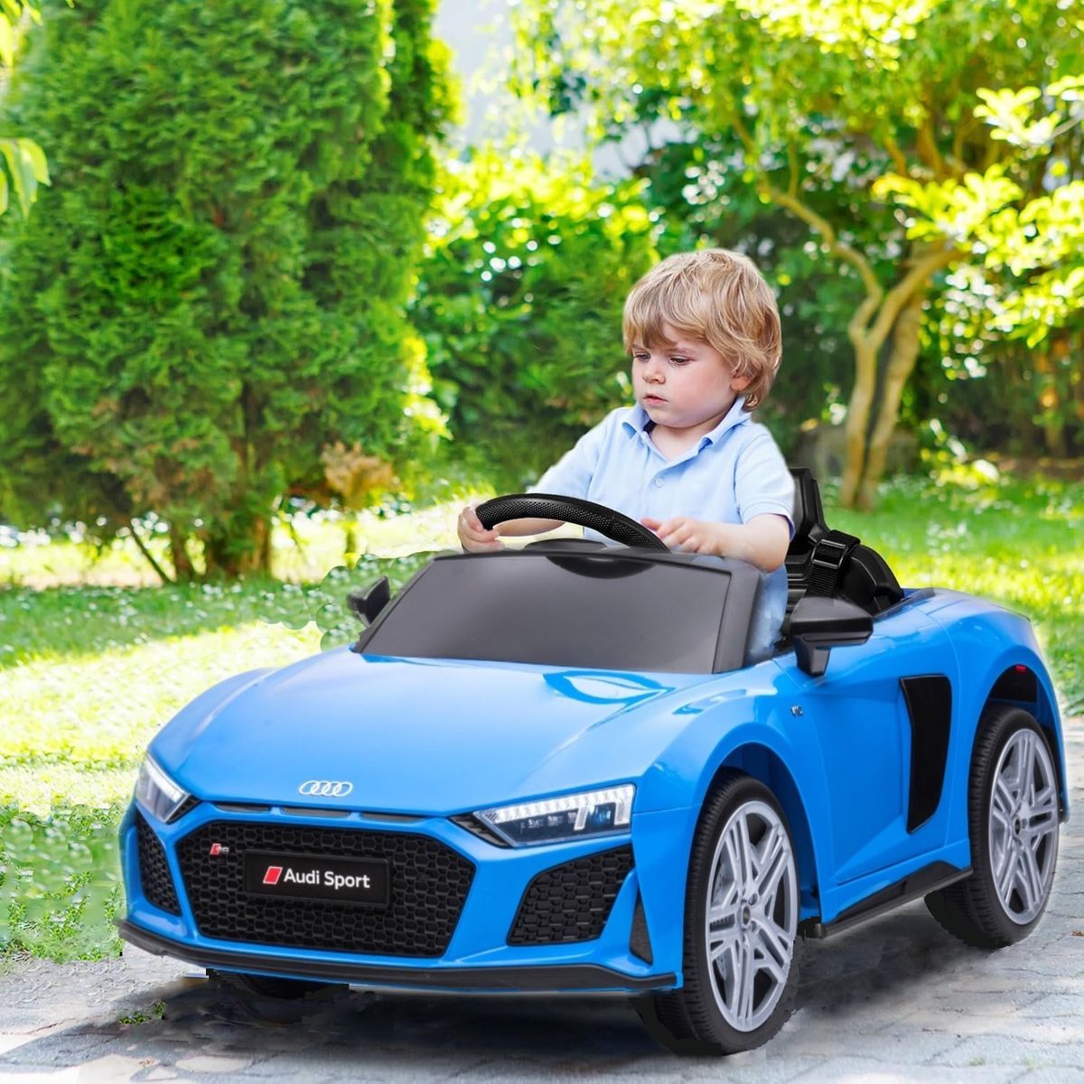 KIDSCOOL - Auto Spyder azul R8 A300 bateria 12V