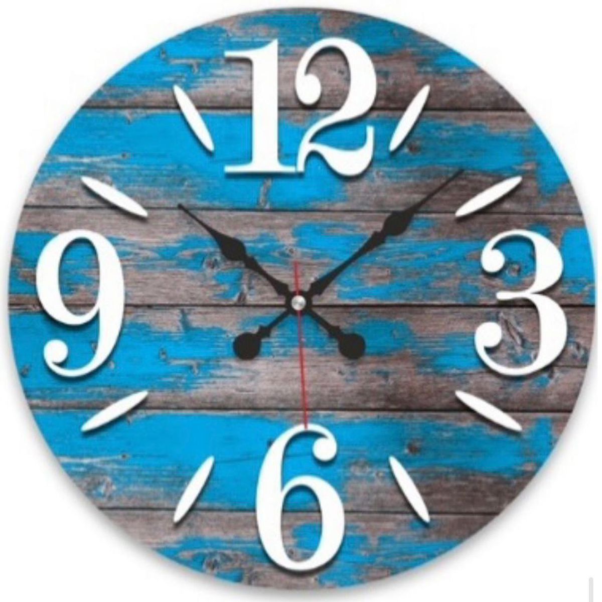 ZAGORA - Reloj rústico color turquesa 35 cm