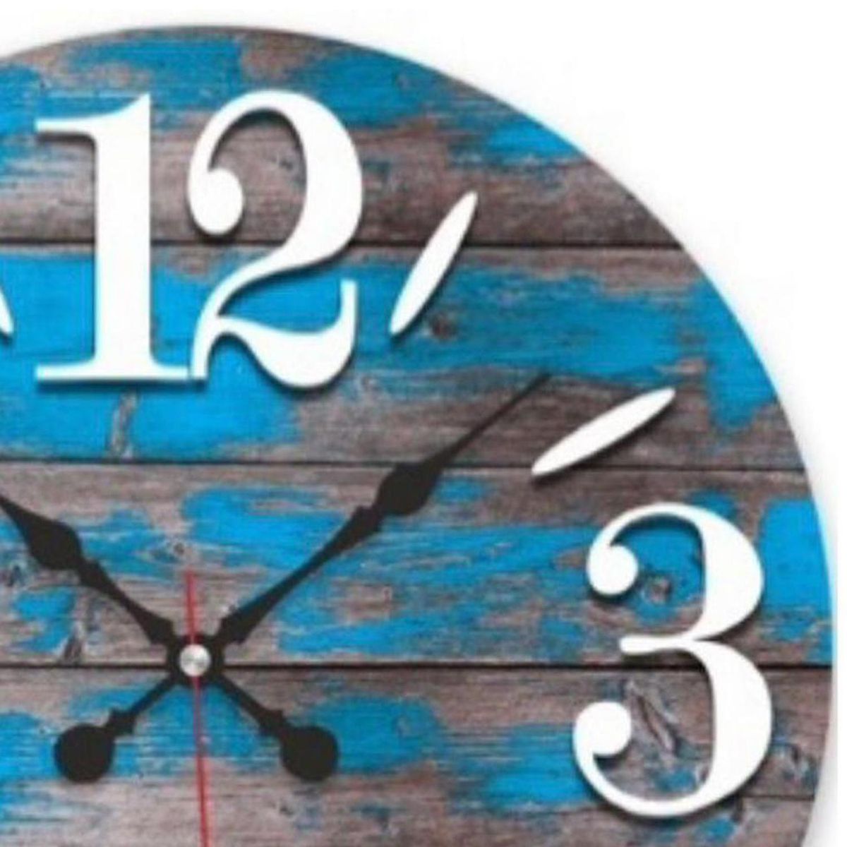 ZAGORA - Reloj rústico color turquesa 35 cm