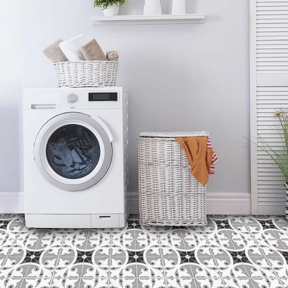 VALDECO - Baldosas autoadhesivas 33x33 provenza para piso y muro 6 unidades