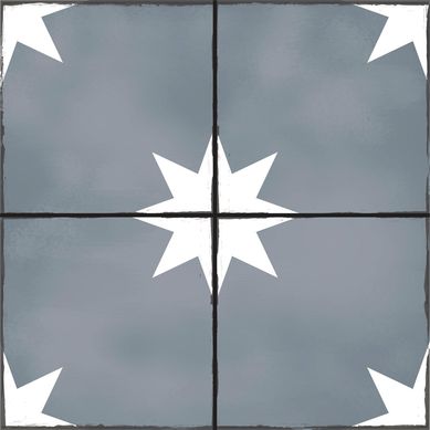 Baldosas autoadhesivas 33x33 estrella azul para piso y muro 6 unidade