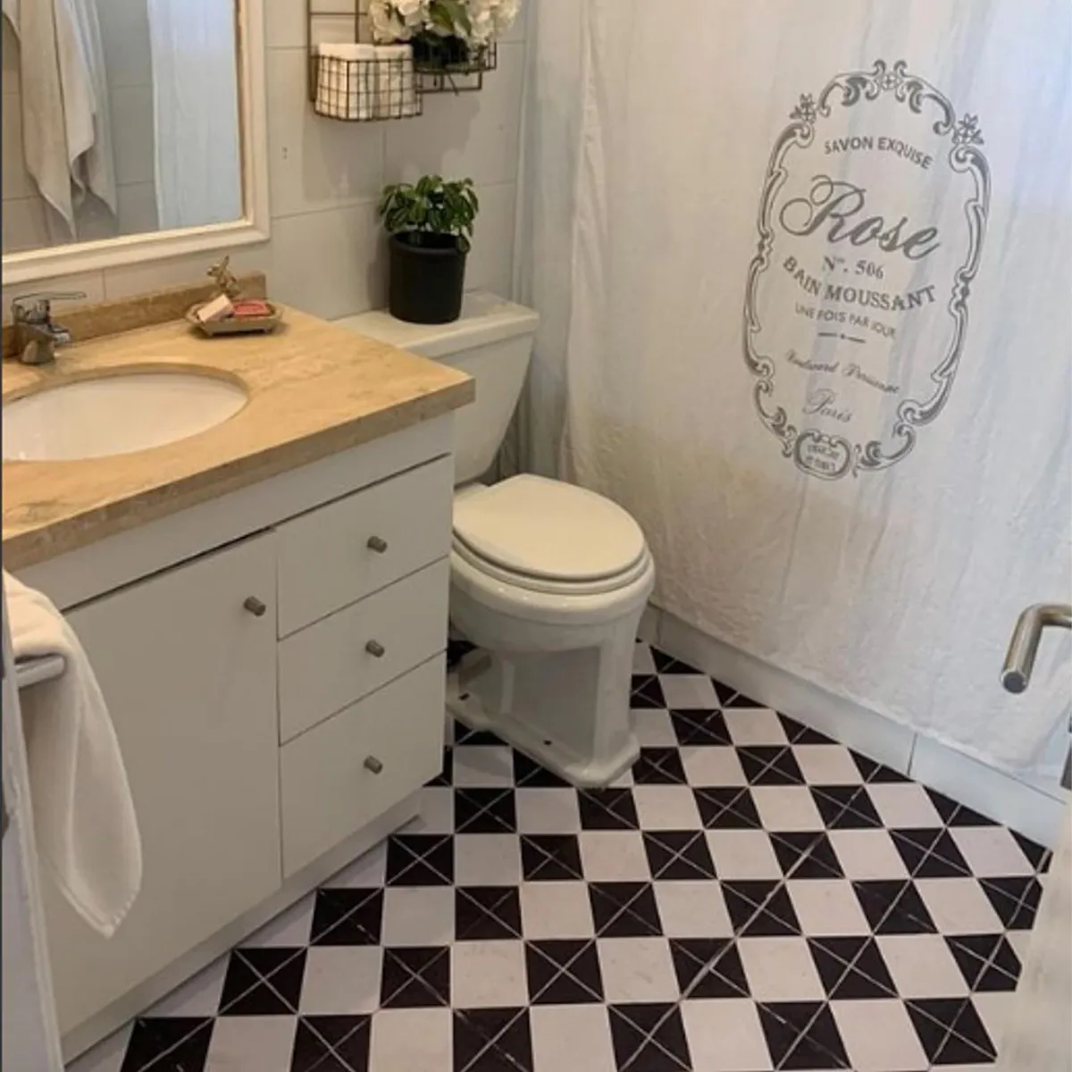 VALDECO - Baldosas autoadhesivas 33x33 rombos para piso y muro 6 unidades