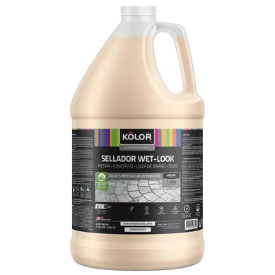 Sellador imperm. efecto mojado base agua brillante kolor 1 galn