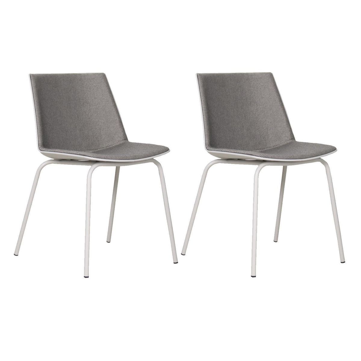 VEKKAHOME - Silla Limón Gris/plateado 79x53x48 cm