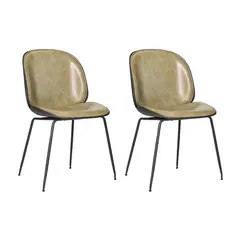 VEKKAHOME - Silla Cala Café olivo 86x54x46 cm