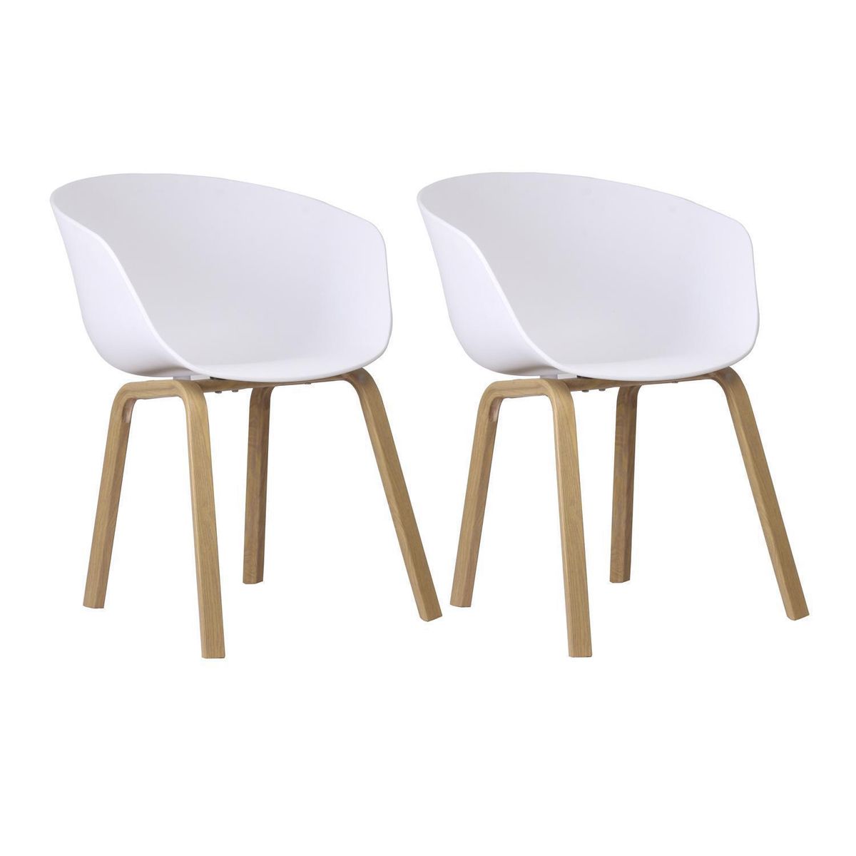 VEKKAHOME - Silla Zagati Blanco 75x44x43 cm
