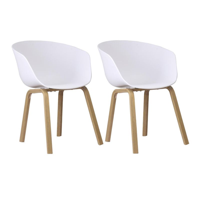 VEKKAHOME - Silla Zagati Blanco 75x44x43 cm
