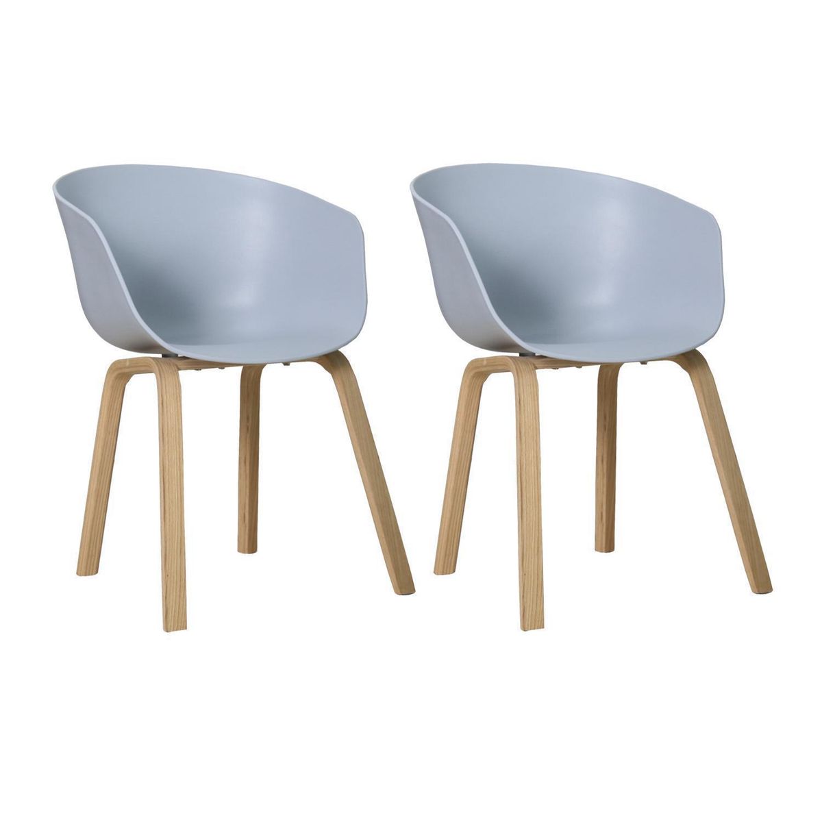 VEKKAHOME - Silla Joko Gris 75x44x43 cm