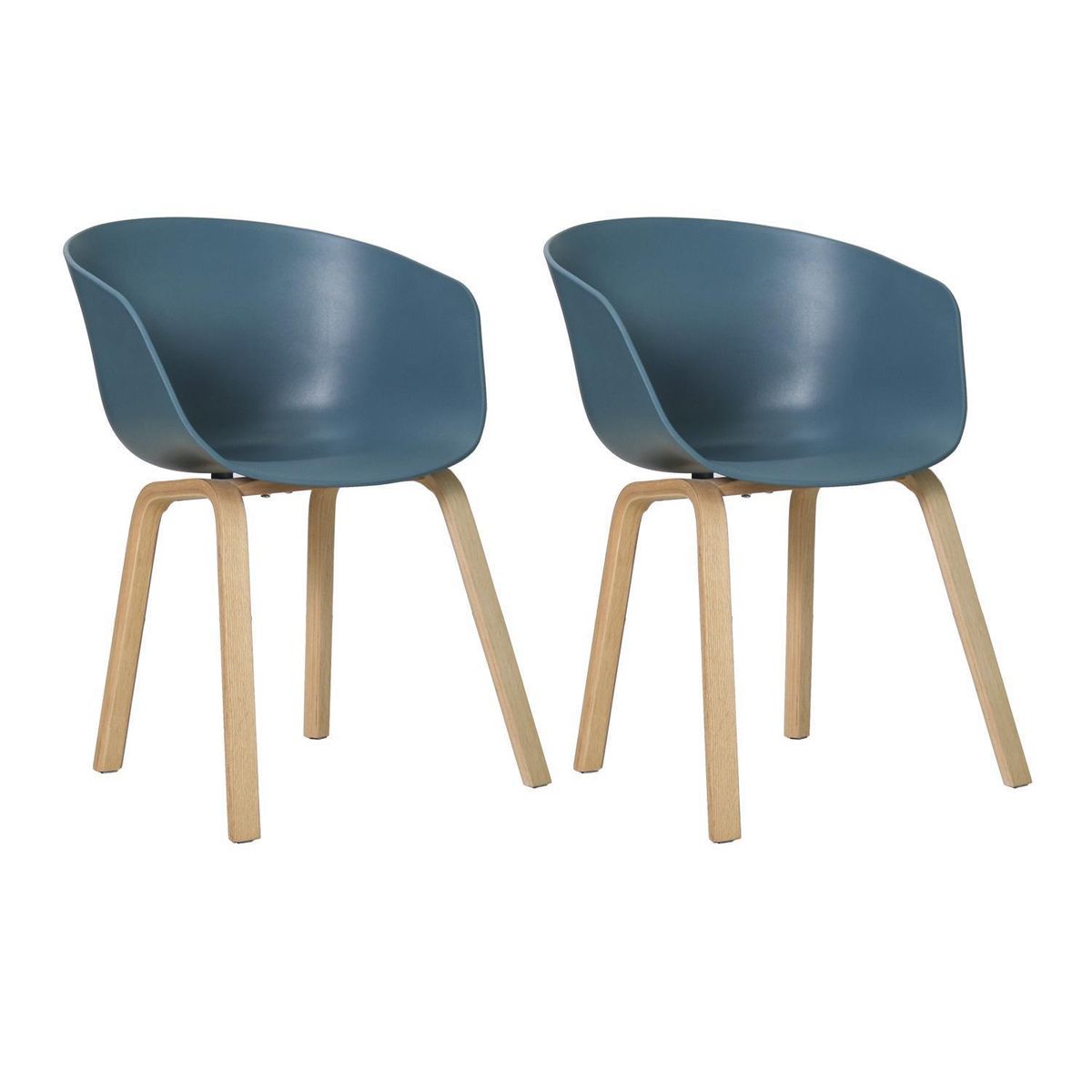 VEKKAHOME - Silla Power Azul petroleo 75x44x43 cm