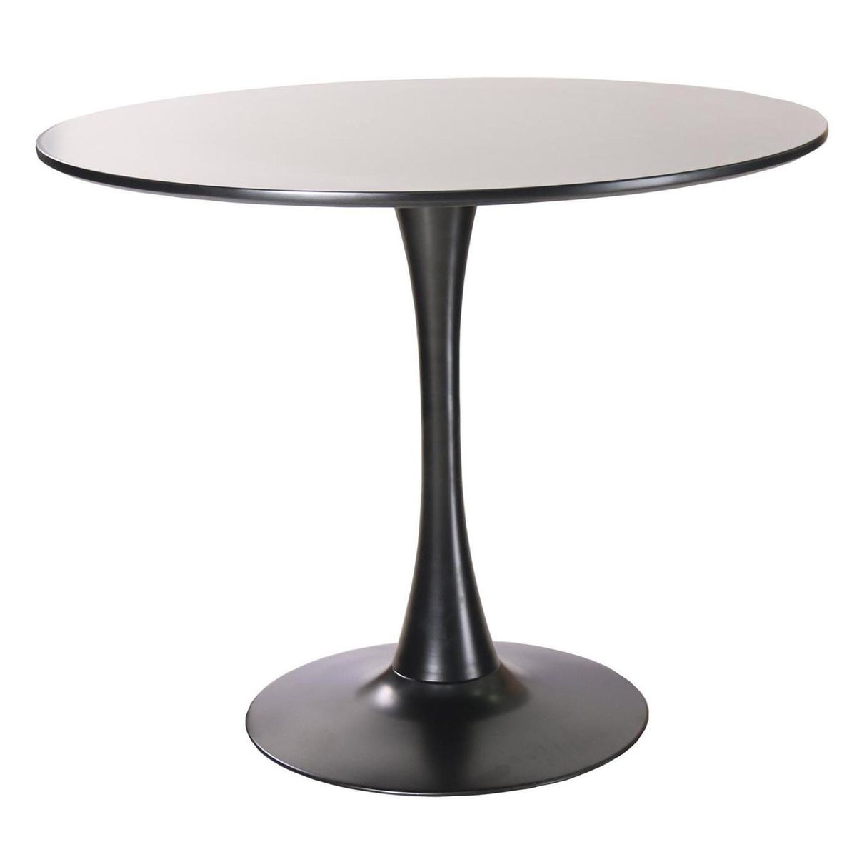 VEKKAHOME - Mesa de Comedor Plant Negro 90x72x90 cm