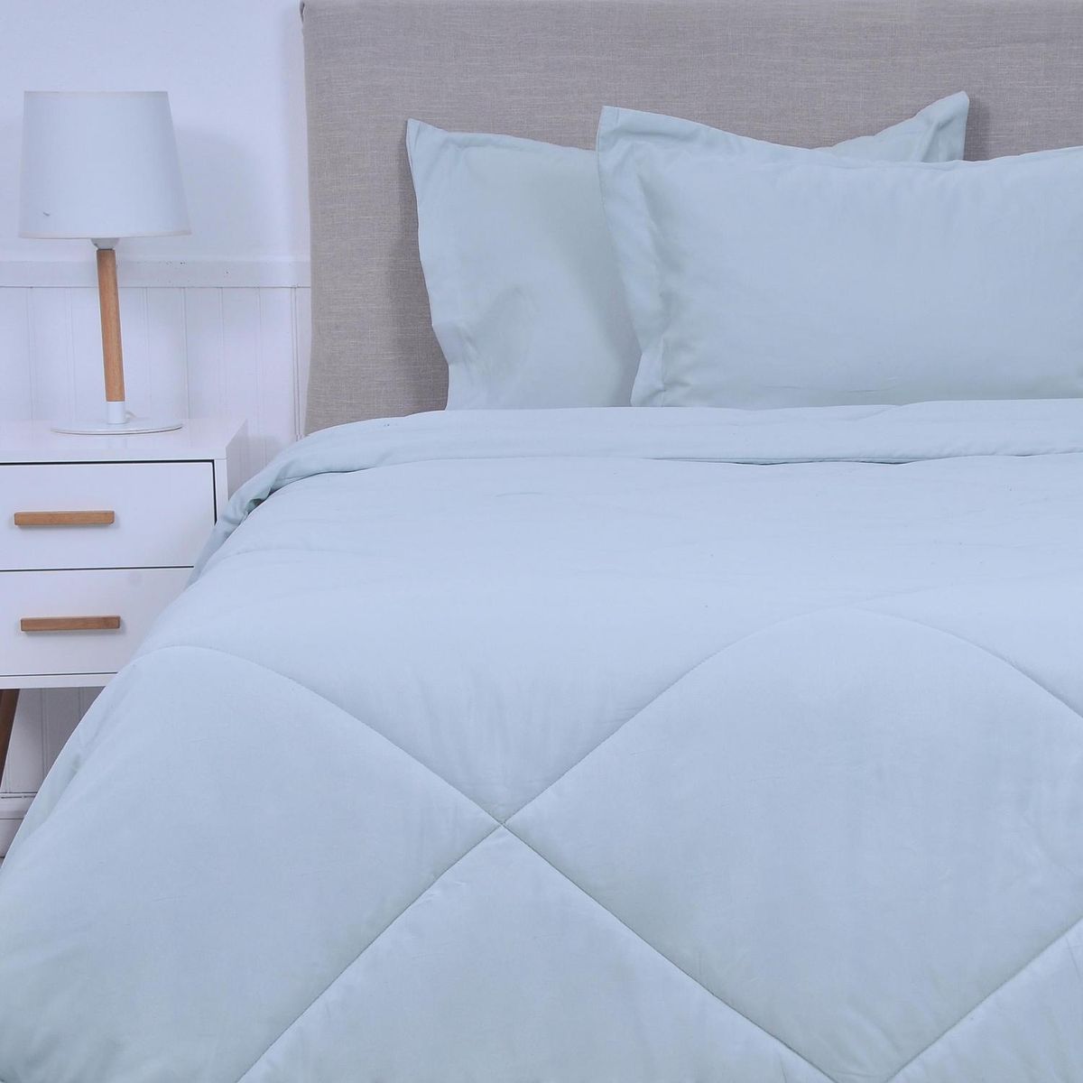 MASHINI - Plumón 2 plazas Celeste 