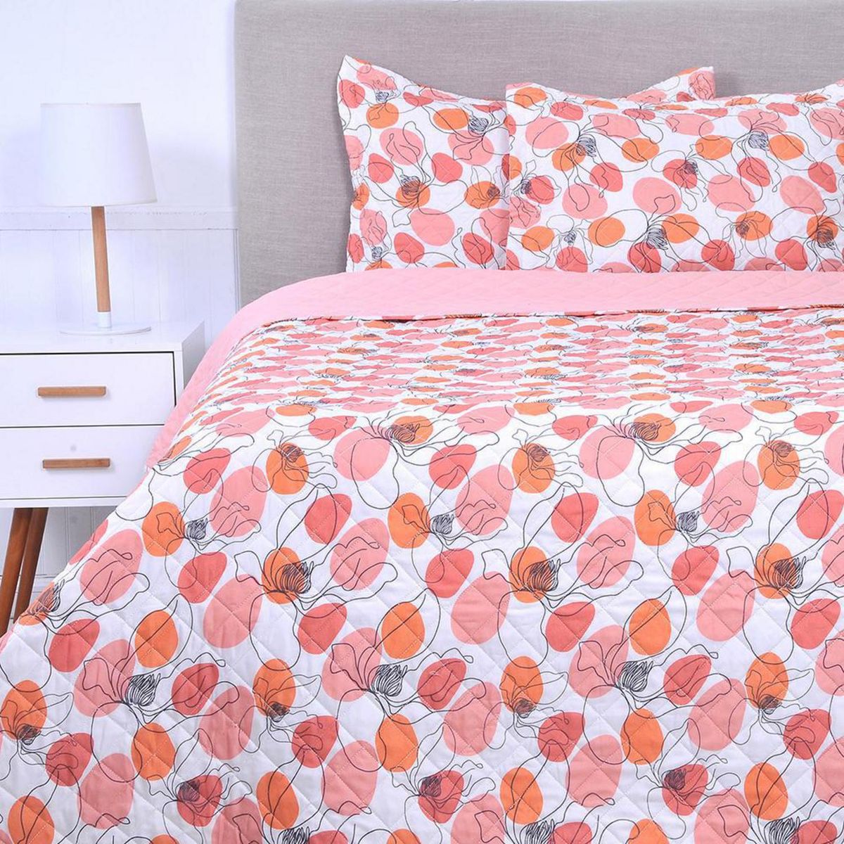 MASHINI - Cubrecama Quilt 2 plazas Angel Multicolor