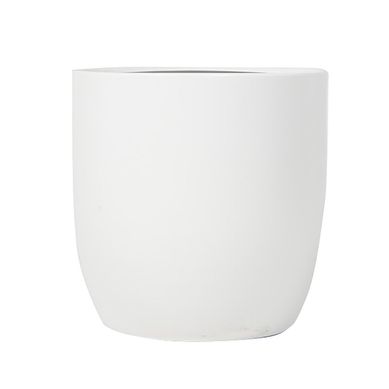 Macetero metal aluminio 19cm blanco