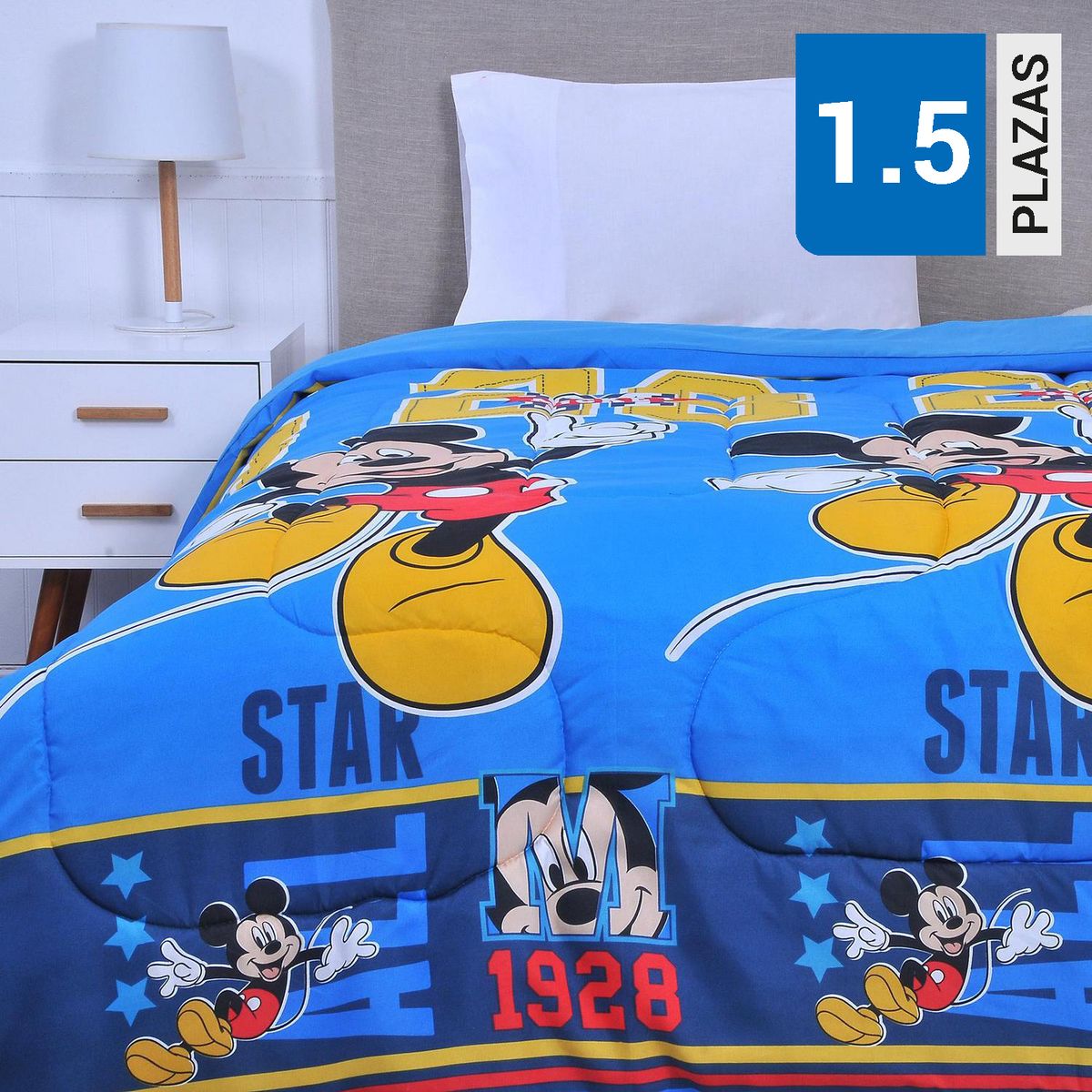 DISNEY - Plumón 1.5 plazas Disney- Mickey Star Multicolor 