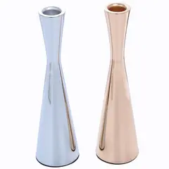IMPORTADORA USA - Candelabro metal 22cm dorado -plateado