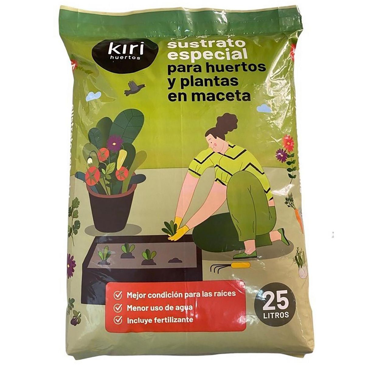 KIRI HUERTOS - Sustrato especial para huertos y cultivo de plantas en maceta