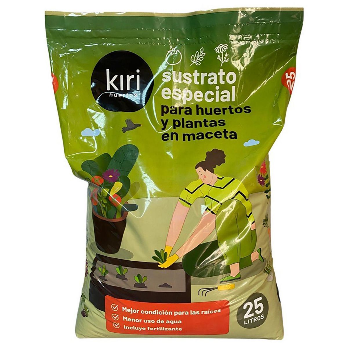 KIRI HUERTOS - Sustrato especial para huertos y cultivo de plantas en maceta