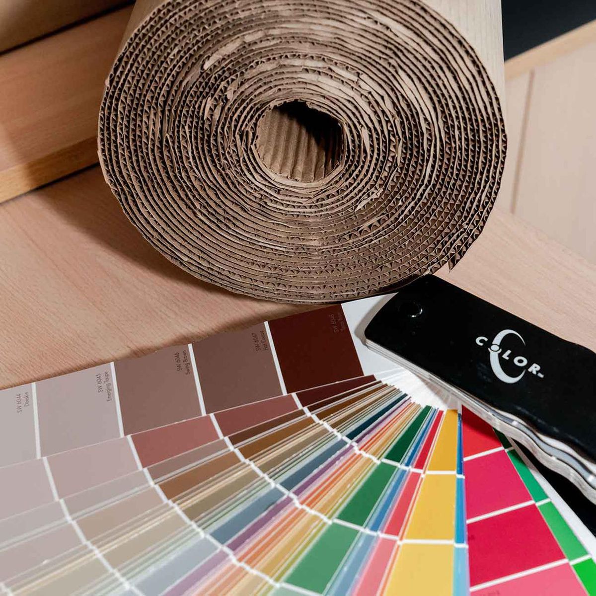 TOPEX - Rollo cartón corrugado 0,80x10 metros Tris