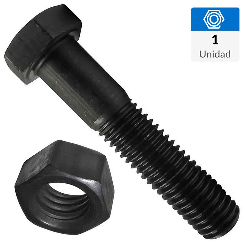 MAMUT - Perno cab.hexagonal g8.unc con tuerca 3/8 x 3 1/2 pavonado 1 unid