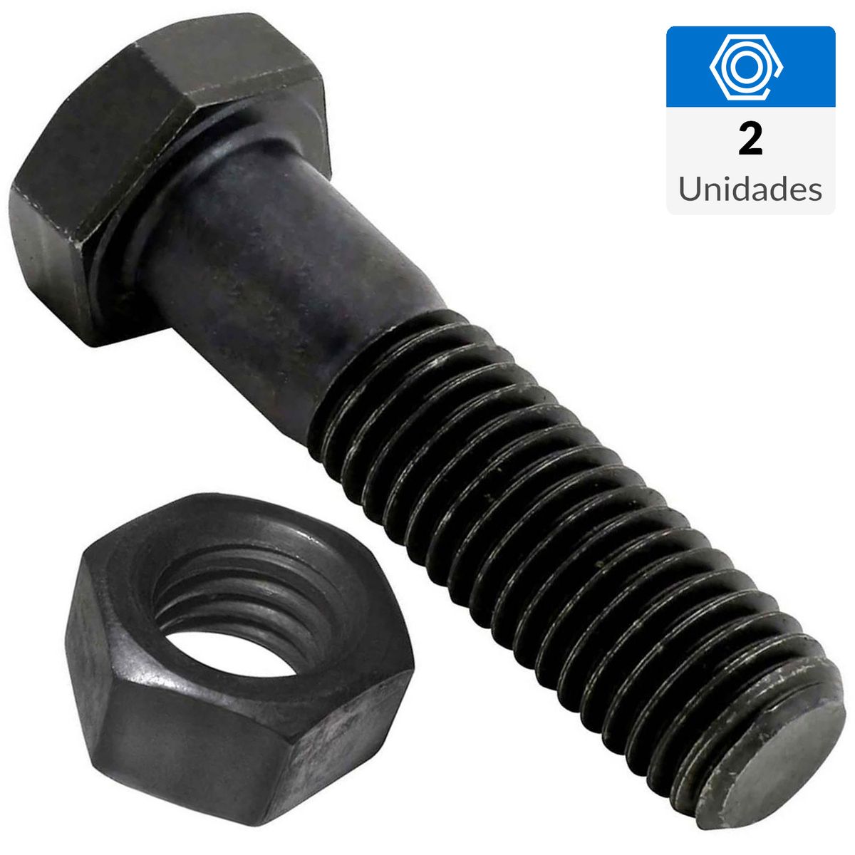 MAMUT - Perno cab.hexagonal g8.unc con tuerca 3/8 x 3/4 pavonado 2 unid