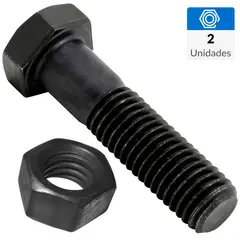 MAMUT - Perno cab.hexagonal g8.unc con tuerca 3/8 x 3/4 pavonado 2 unid