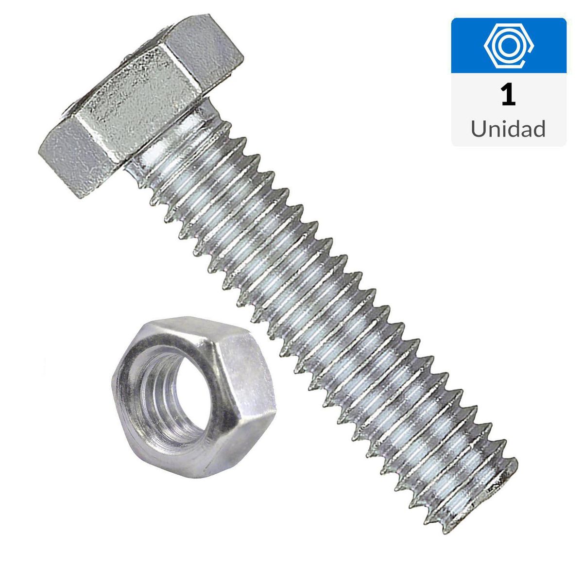 MAMUT - Perno hexagonal métrico 8.8 c/tuerca M12 x 20 mm zincado 1 unid