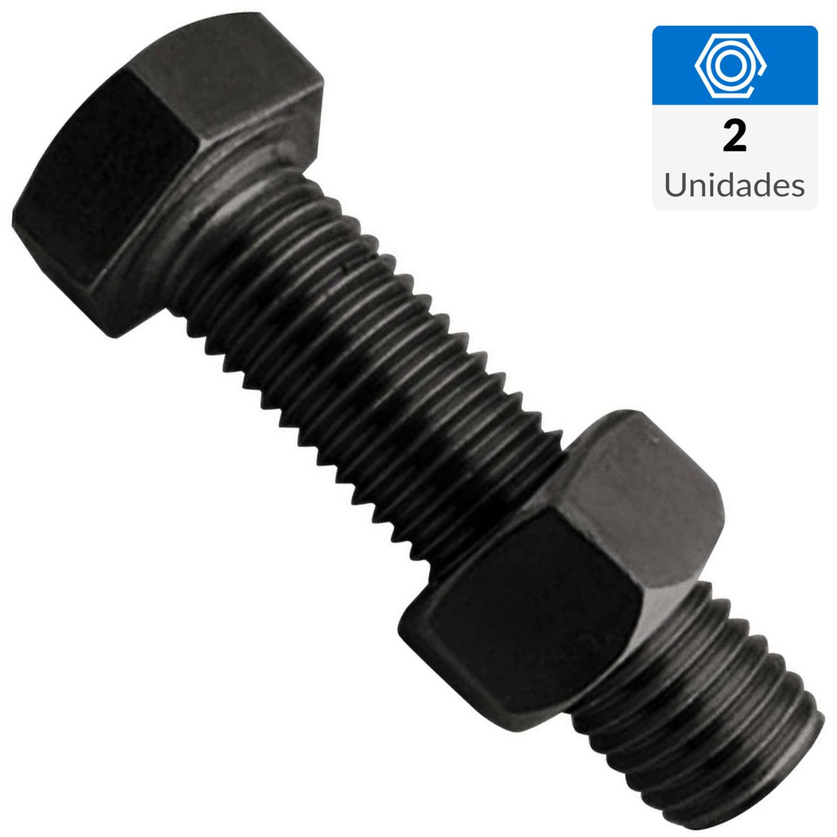 MAMUT - Perno cab.hexagonal g8.unc con tuerca 1/4 x 2" pavonado 2 unid