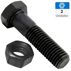 MAMUT - Perno cab.hexagonal g8.unc con tuerca 1/4 x 1 1/4 pavonado 2 unid