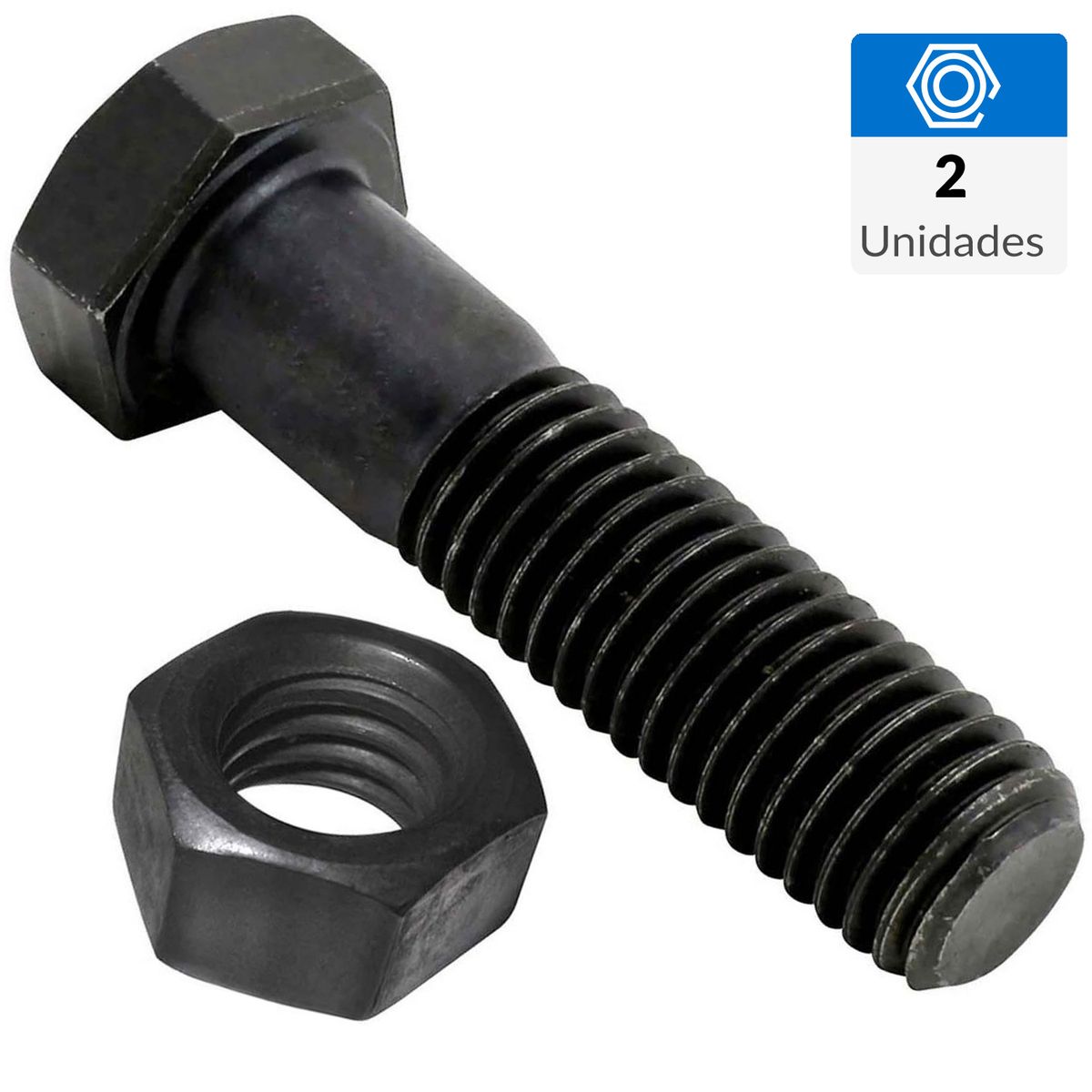 MAMUT - Perno cab.hexagonal g8.unc con tuerca 1/4 x 1/2 pavonado 2 unid