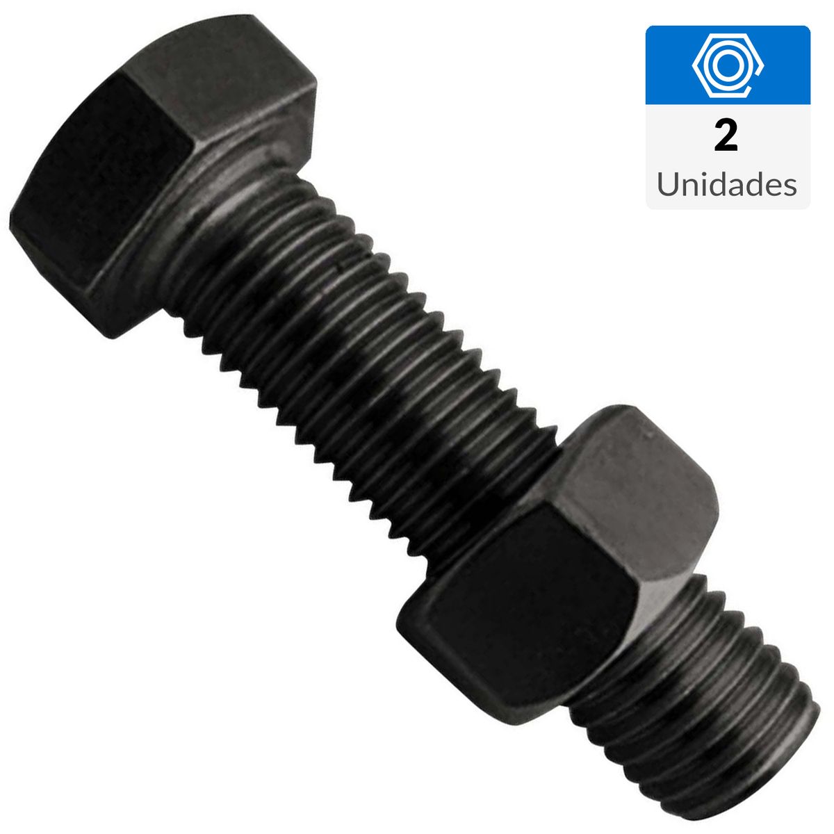 MAMUT - Perno cab.hexagonal g8.unc con tuerca 1/4 x 3/4 pavonado 2 unid