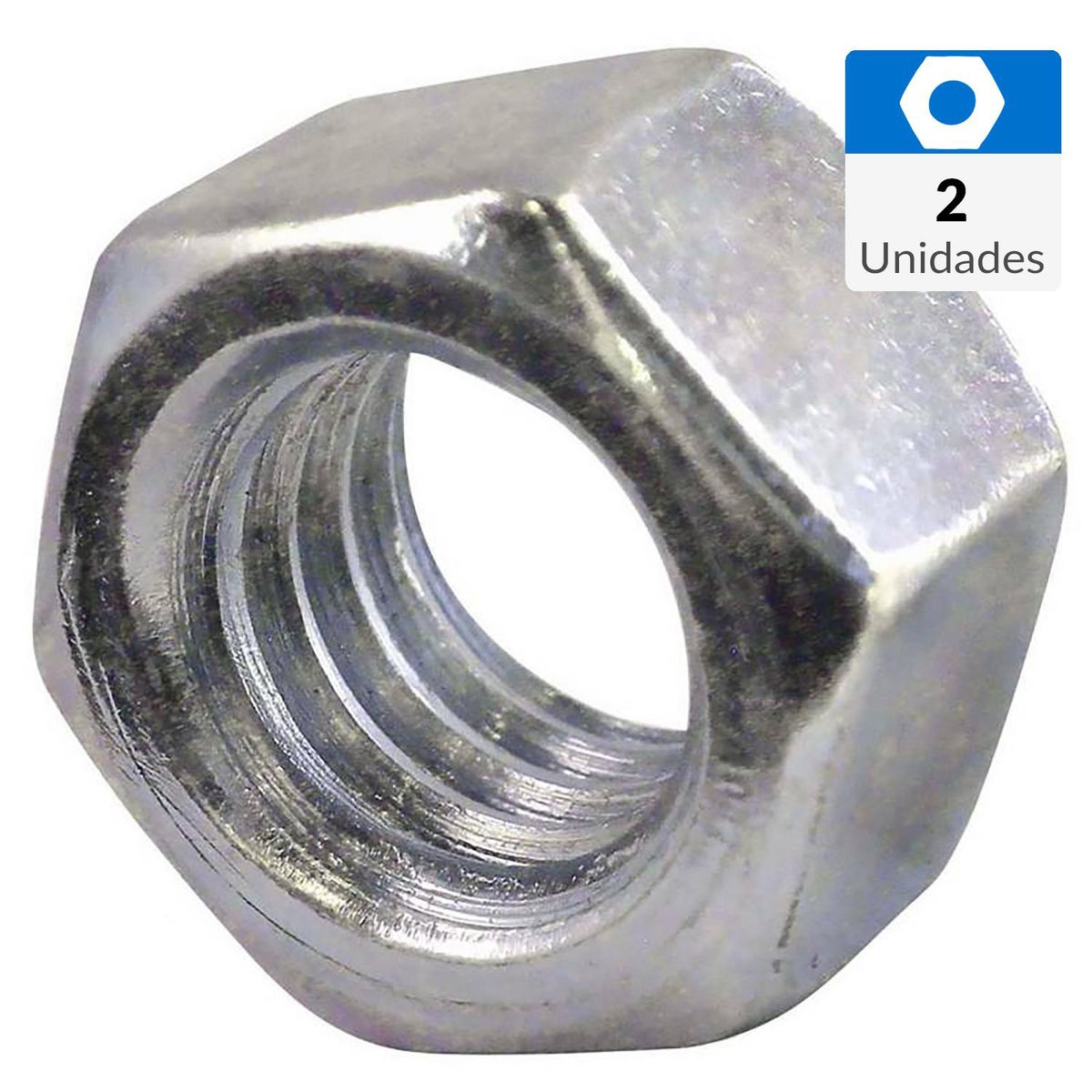 MAMUT - Tuerca hexagonal métrica clase 8 M10-1.50 zincada 2 unid