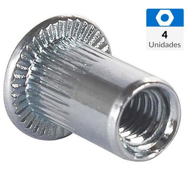 Tuerca remachable unc 5/32 x 11.50 zincado 4 unid