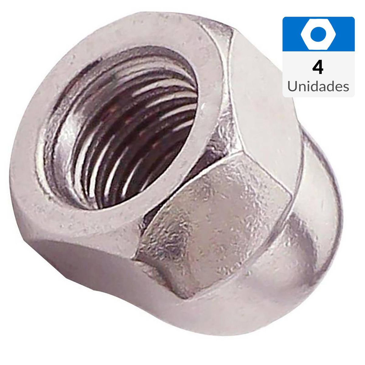 MAMUT - Tuerca gorro unc 1/4 niquelada 4 unid