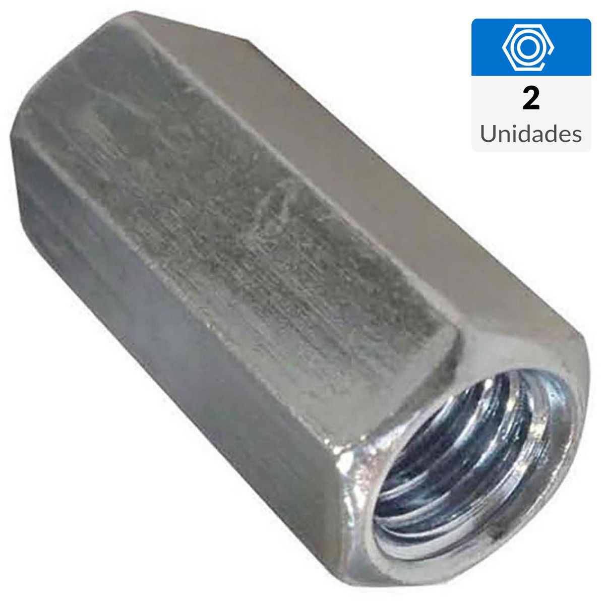 MAMUT - Tuerca acople unc 1/4 x 1 3/4 zincado 2 unid