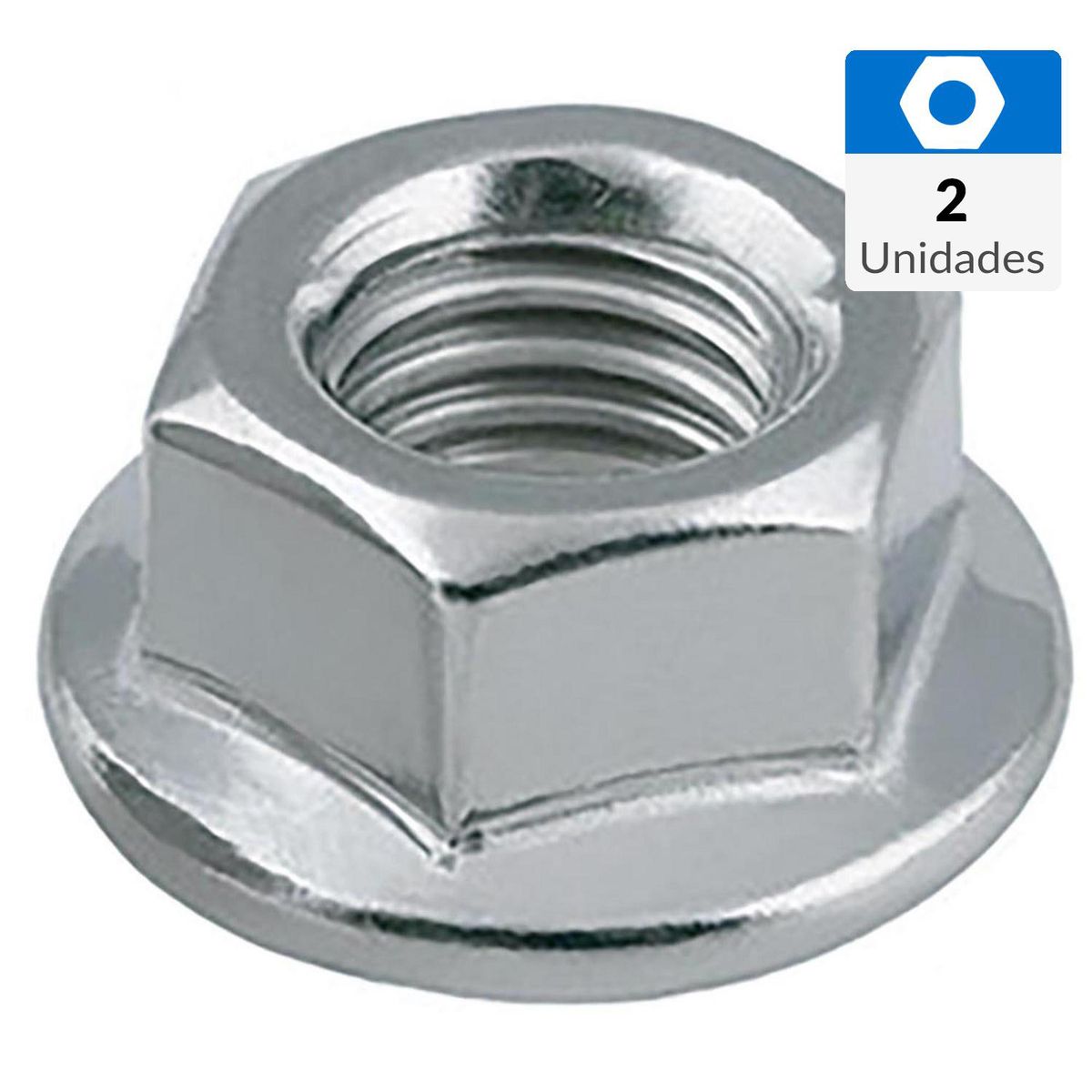 MAMUT - Tuerca hexagonal flange unc 1/4-20 zincado 2 unid