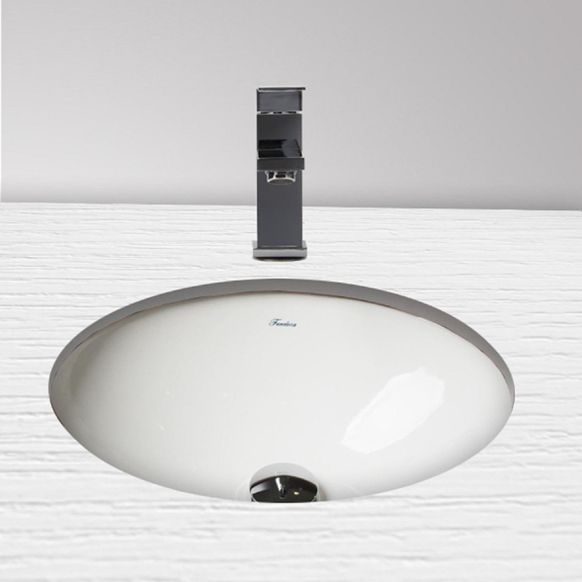 FANALOZA - Cubierta Lavamanos Forma Ovalada Loza 48x18.2x38 cm Blanco