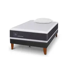 CIC - Cama 1.5 Plazas Europea Curve New Ortopedic Blanco/Gris