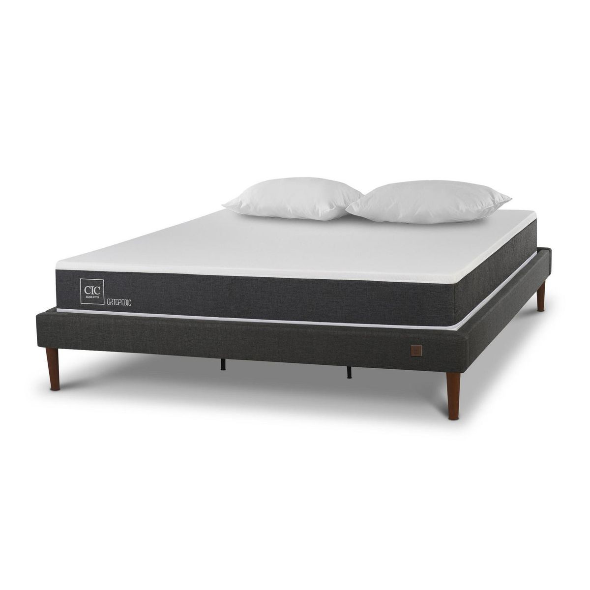 CIC - Cama King Europea Curve New Ortopedic Gris