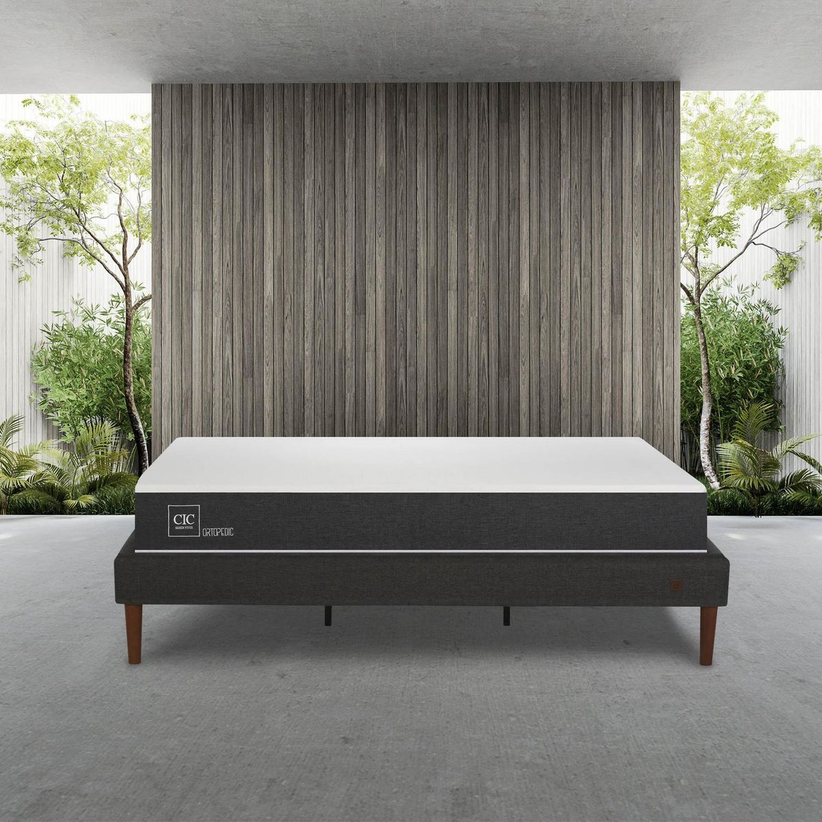 CIC - Cama King Europea Curve New Ortopedic Gris