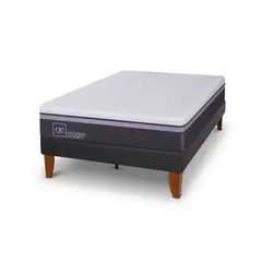 CIC - Cama 1.5 Plazas Europea Curve Ortopedic Blanco/Gris