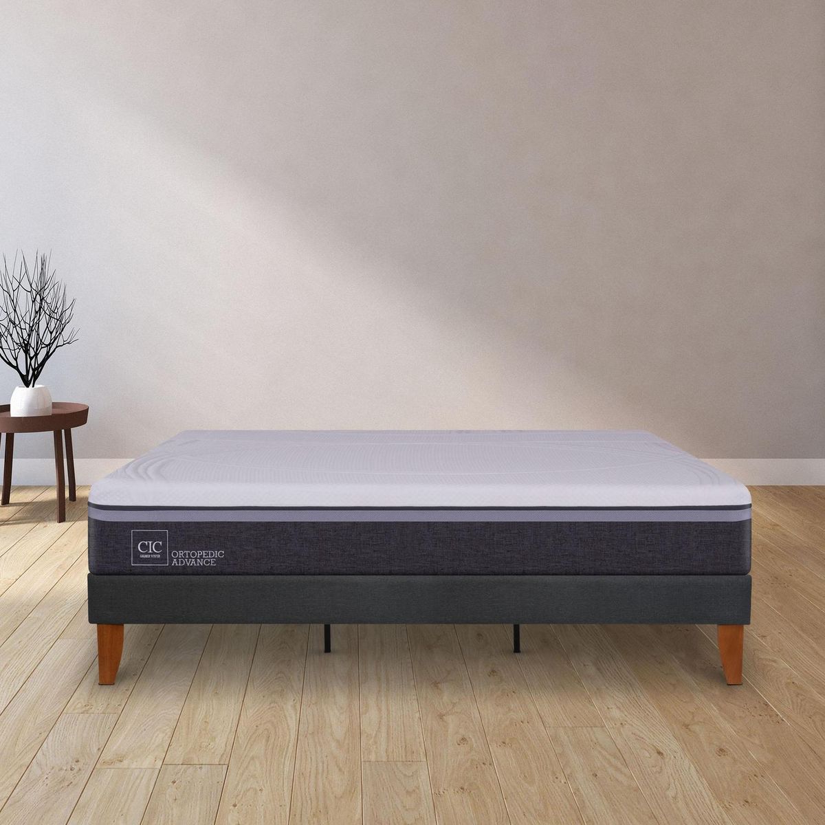 CIC - Cama Super king Europea Curve Ortopedic Gris