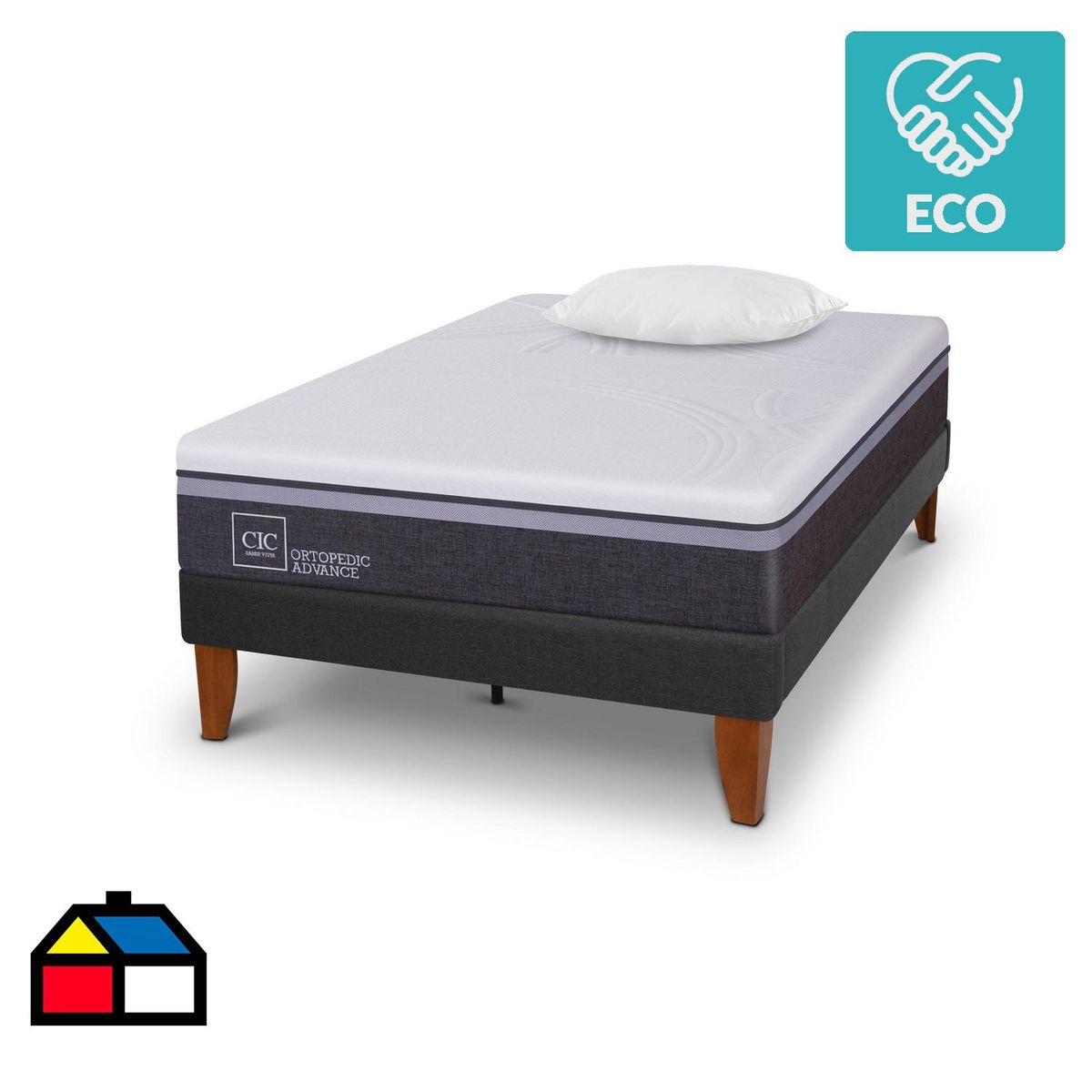 CIC -  1.5 plazas Europea Ortopedic Blanco/Gris