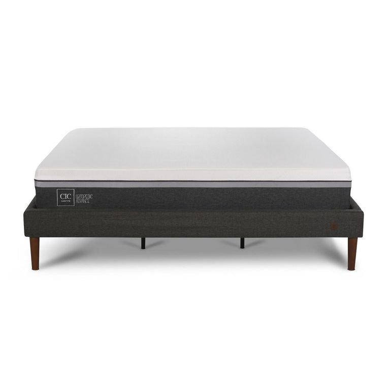 Cama King Europea Curve Ortopedic Gris