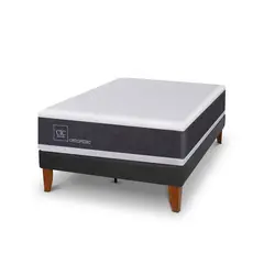 CIC - Cama 1.5 Plazas Europea Curve New Ortopedic Blanco/Gris