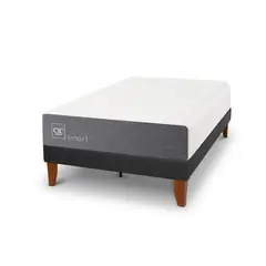 CIC - Cama 1.5 Plazas Europea Curve Smart Blanco/Gris
