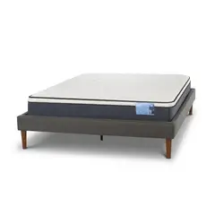 CIC - Cama 2 Plazas Europea Curve Excellence Plus Blanco/ Azul